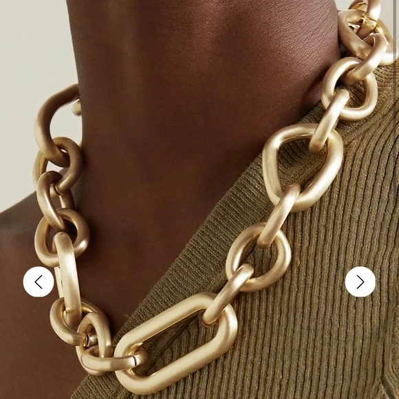 NWT Cult Gaia 14k gold chunky chain link necklace - Picture 6 of 8